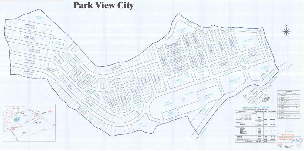 CDA Approved Layout of Park View City Islamabad